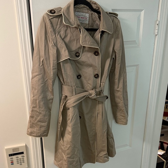 Pink Martini Beige Trench Coat - Picture 1 of 4